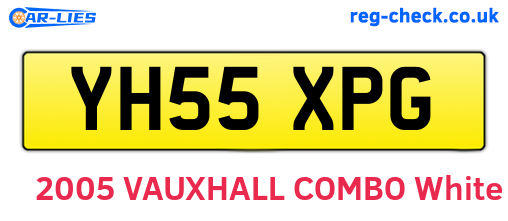 YH55XPG are the vehicle registration plates.