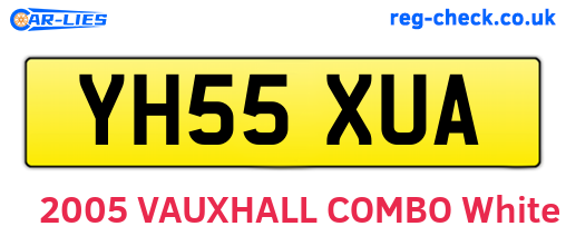 YH55XUA are the vehicle registration plates.