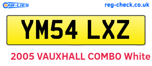 YM54LXZ are the vehicle registration plates.
