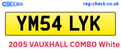 YM54LYK are the vehicle registration plates.