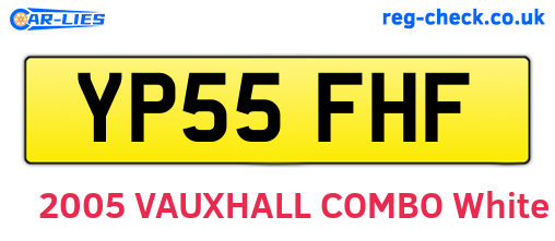 YP55FHF are the vehicle registration plates.