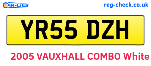YR55DZH are the vehicle registration plates.