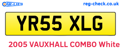 YR55XLG are the vehicle registration plates.