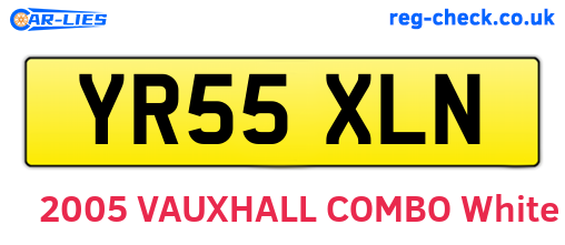 YR55XLN are the vehicle registration plates.