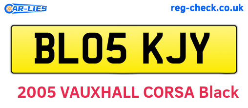 BL05KJY are the vehicle registration plates.