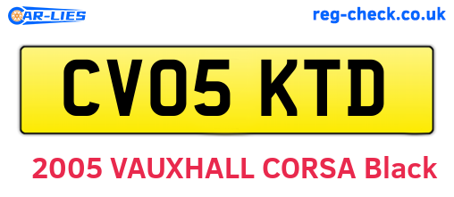 CV05KTD are the vehicle registration plates.