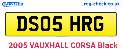 DS05HRG are the vehicle registration plates.
