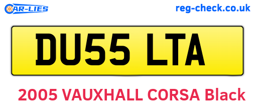DU55LTA are the vehicle registration plates.