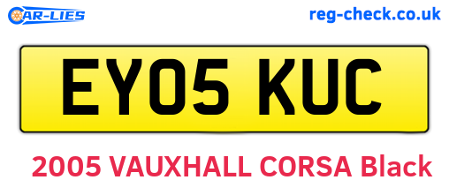 EY05KUC are the vehicle registration plates.