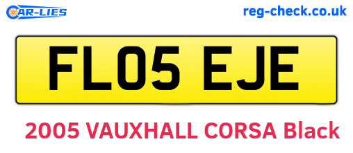 FL05EJE are the vehicle registration plates.