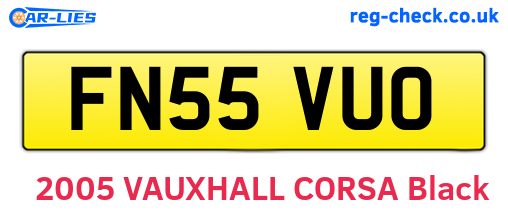 FN55VUO are the vehicle registration plates.