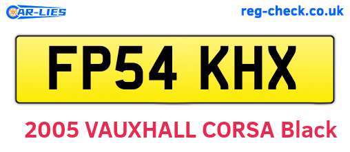 FP54KHX are the vehicle registration plates.