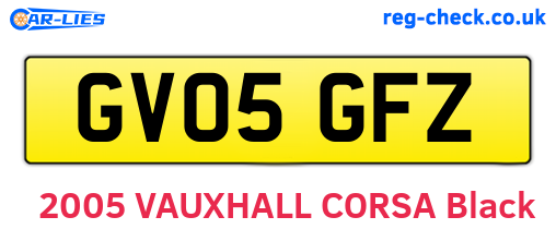 GV05GFZ are the vehicle registration plates.