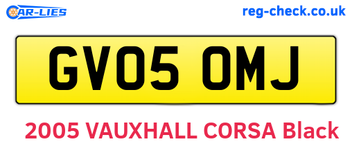 GV05OMJ are the vehicle registration plates.