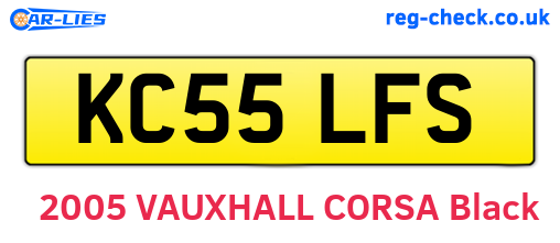 KC55LFS are the vehicle registration plates.