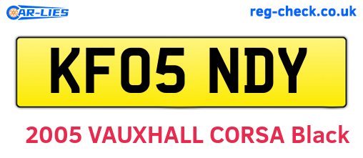 KF05NDY are the vehicle registration plates.