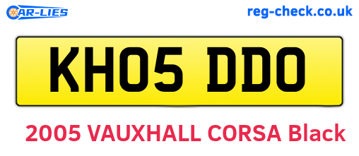 KH05DDO are the vehicle registration plates.