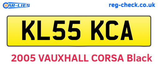 KL55KCA are the vehicle registration plates.
