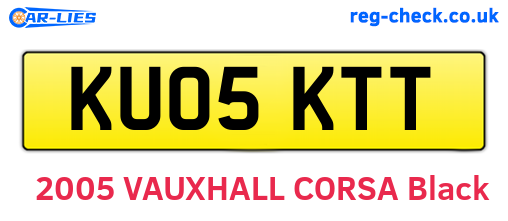 KU05KTT are the vehicle registration plates.