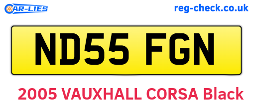 ND55FGN are the vehicle registration plates.