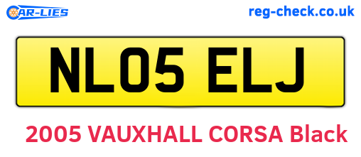 NL05ELJ are the vehicle registration plates.