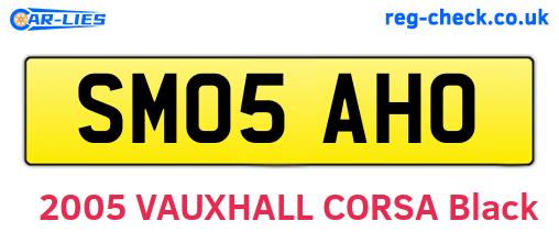 SM05AHO are the vehicle registration plates.