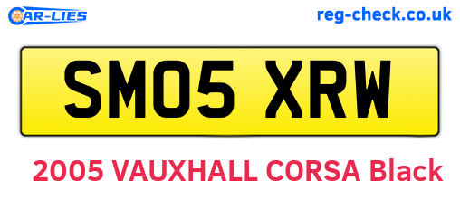 SM05XRW are the vehicle registration plates.