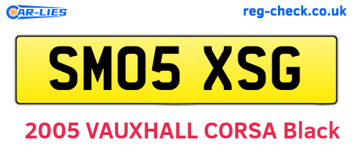 SM05XSG are the vehicle registration plates.