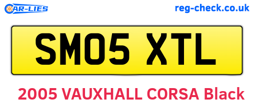 SM05XTL are the vehicle registration plates.