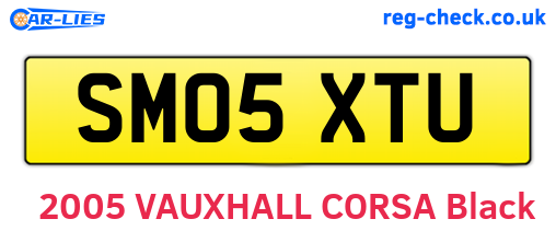 SM05XTU are the vehicle registration plates.