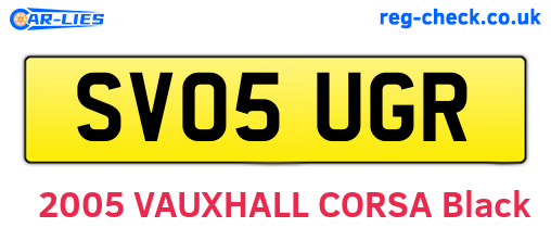 SV05UGR are the vehicle registration plates.