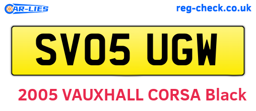 SV05UGW are the vehicle registration plates.