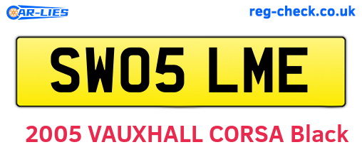 SW05LME are the vehicle registration plates.
