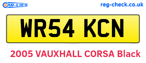 WR54KCN are the vehicle registration plates.