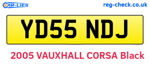 YD55NDJ are the vehicle registration plates.