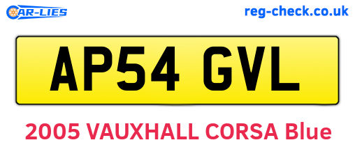 AP54GVL are the vehicle registration plates.
