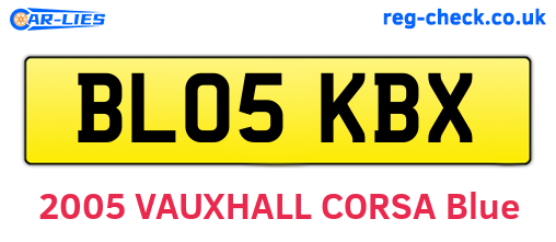 BL05KBX are the vehicle registration plates.