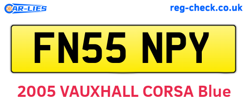 FN55NPY are the vehicle registration plates.