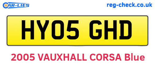 HY05GHD are the vehicle registration plates.