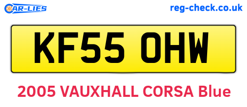 KF55OHW are the vehicle registration plates.