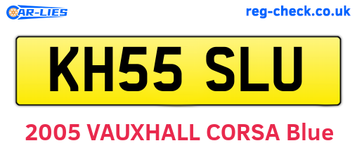 KH55SLU are the vehicle registration plates.