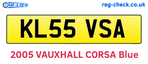 KL55VSA are the vehicle registration plates.