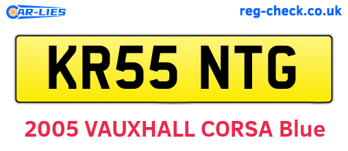 KR55NTG are the vehicle registration plates.