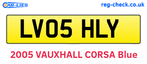 LV05HLY are the vehicle registration plates.