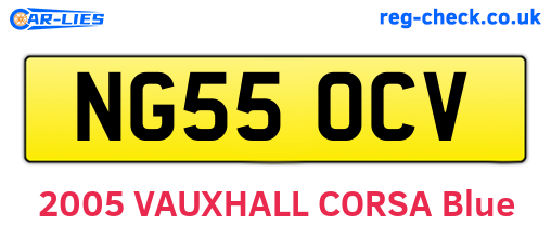 NG55OCV are the vehicle registration plates.