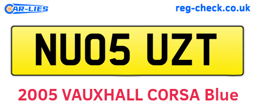 NU05UZT are the vehicle registration plates.