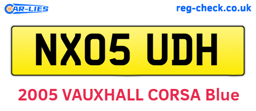 NX05UDH are the vehicle registration plates.