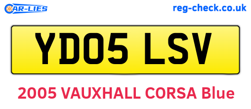 YD05LSV are the vehicle registration plates.