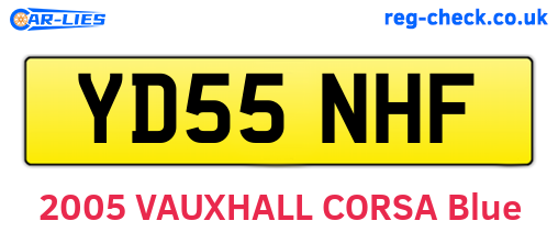 YD55NHF are the vehicle registration plates.