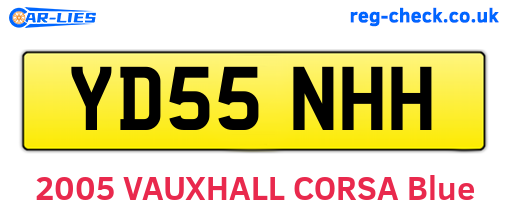 YD55NHH are the vehicle registration plates.